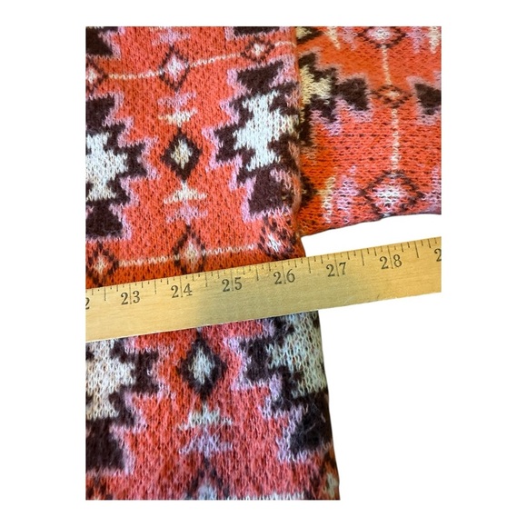 Grace + Karma Button Up Knit Cardigan Sweater Fringe Size 2X Aztec Southwestern - Picture 7 of 9